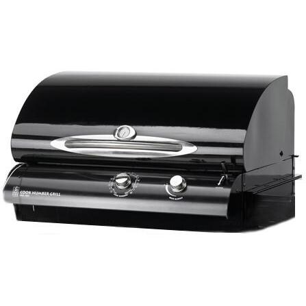 Outdoor GreatRoom Company 24 Inch Legacy Cook Number Built-In Black Porcelain Natural Gas Grill