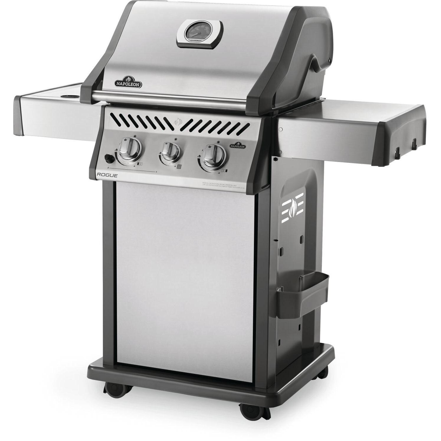Napoleon Rogue 365 Propane Gas Grill with Infrared Side Burner - Angled View thumbnail