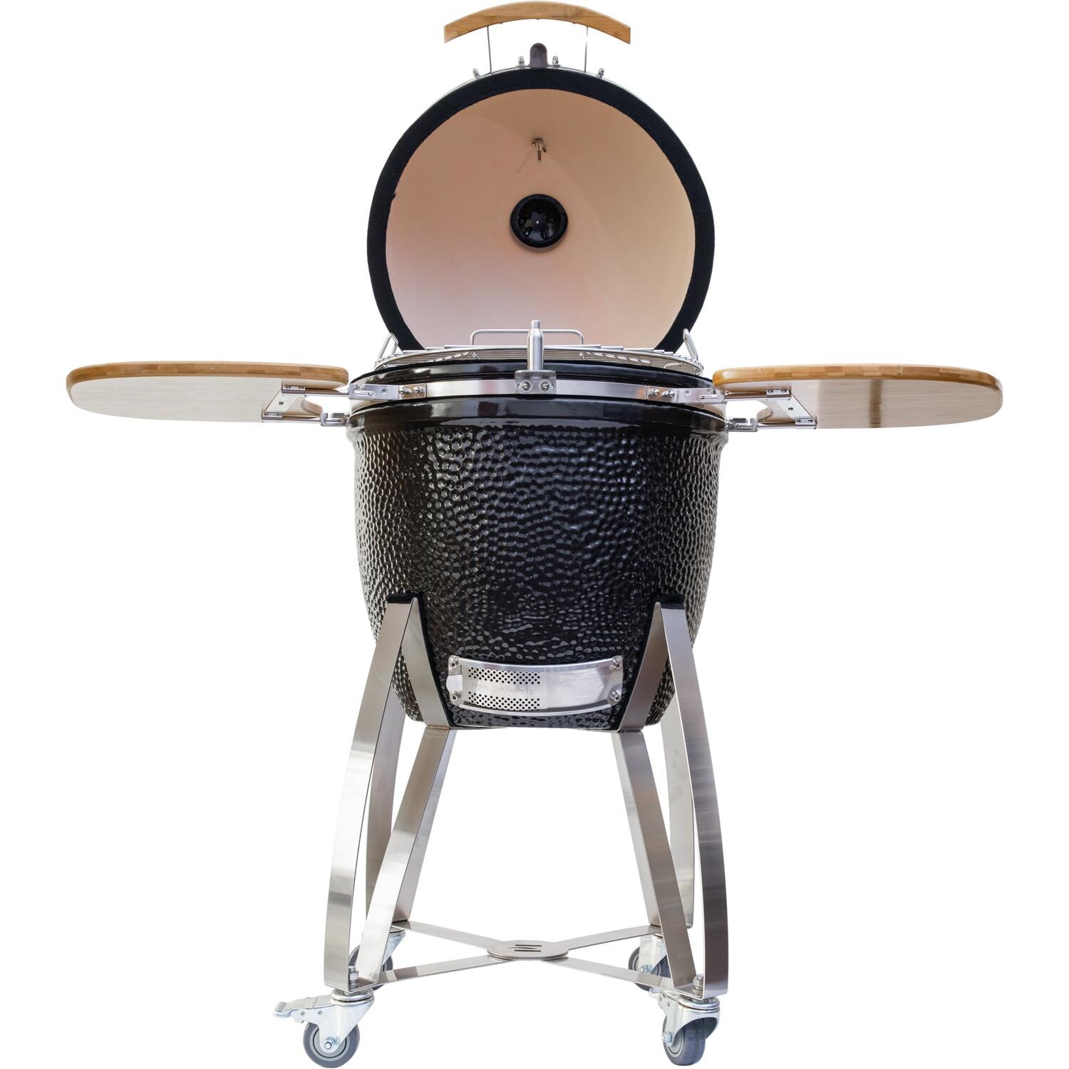 Coyote C1CHCS-FS Asado Freestanding Ceramic Grill - Lid Open thumbnail