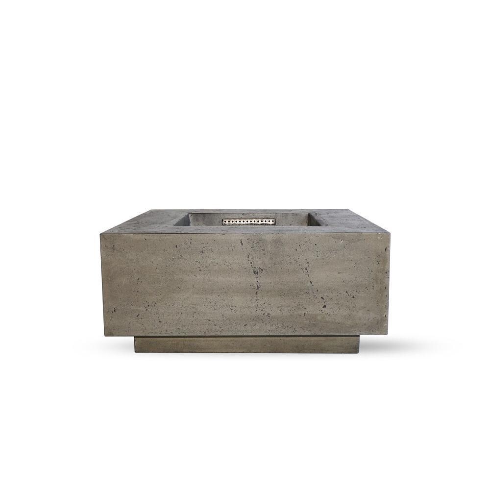 Prism Hardscapes SCPH-406-4LP Tavola 2 36-Inch Propane Square Fire Pit Table - Pewter - Display - White Background