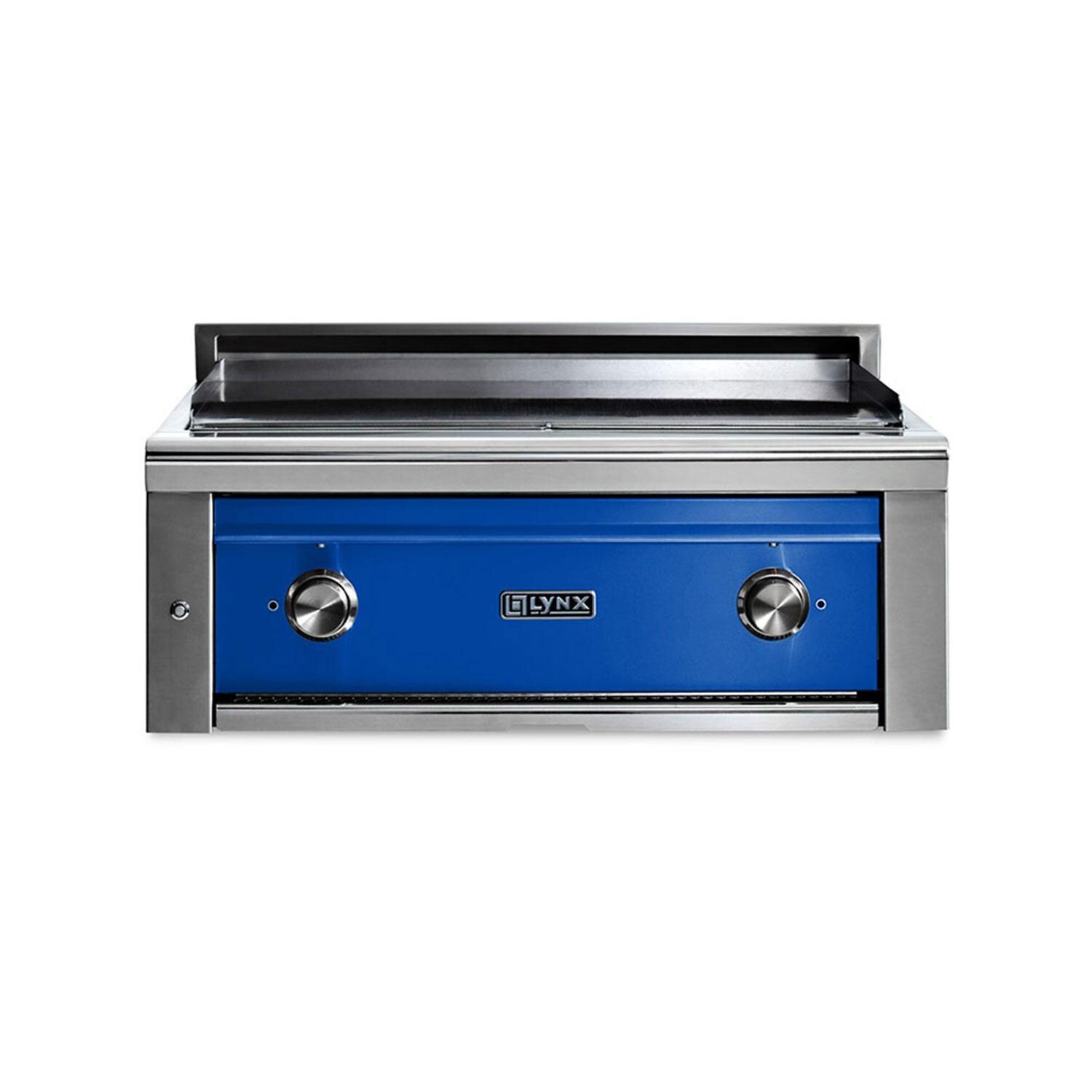 Lynx L30AG-PBNG Asado 30 Inch Built-In Natural Gas Flat Top Grill in Pacific Blue - Display - White Background thumbnail