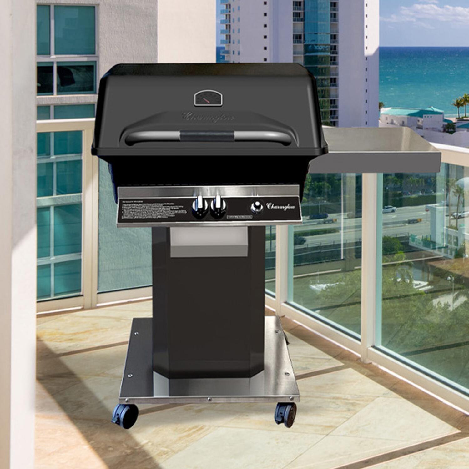 Charmglow Metro Propane Grill - Black - CHRM40B-P - On Patio - Lifestyle thumbnail