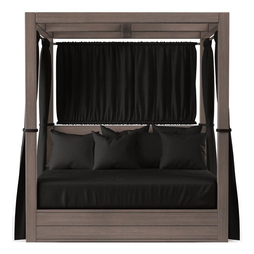 Laguna Aluminum Resort King Daybed w/ No Welt in Driftwood/Spectrum Carbon by Sunset West - White Background thumbnail