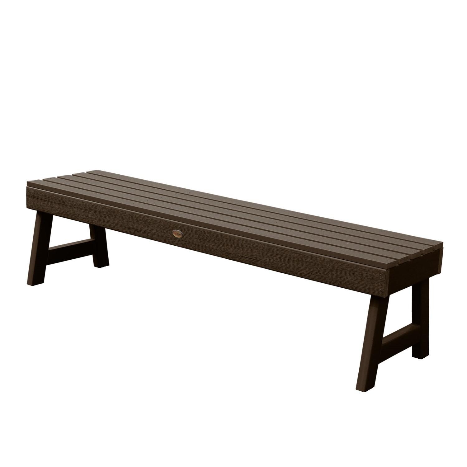Lakeview Elm Pointe 5-Foot Garden Bench - Weathered Acorn - On White thumbnail