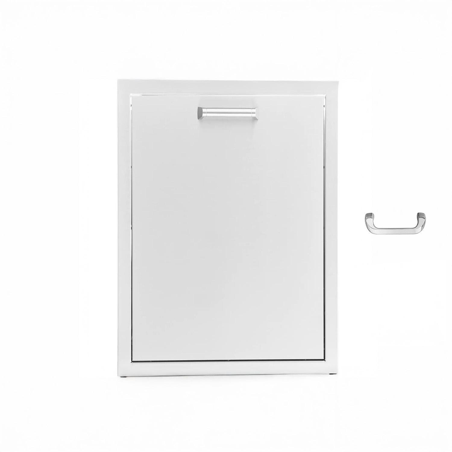 BBQGuys Signature 20-in Stainless Steel Roll-Out Double Trash & Recycling Bin - BBQ-TREC-DRW