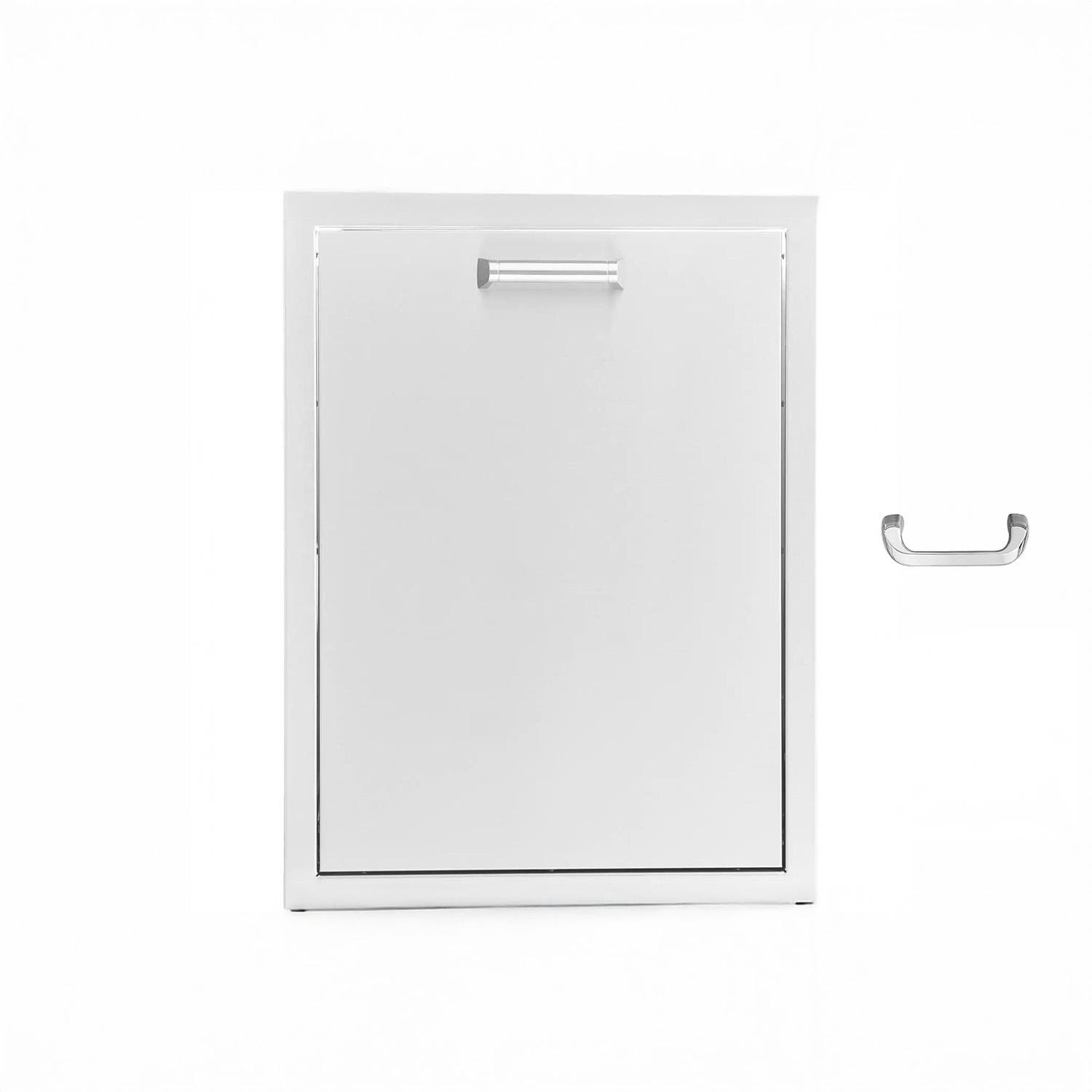 BBQGuys Signature 20-in Stainless Steel Roll-Out Double Trash & Recycling Bin - BBQ-TREC-DRW