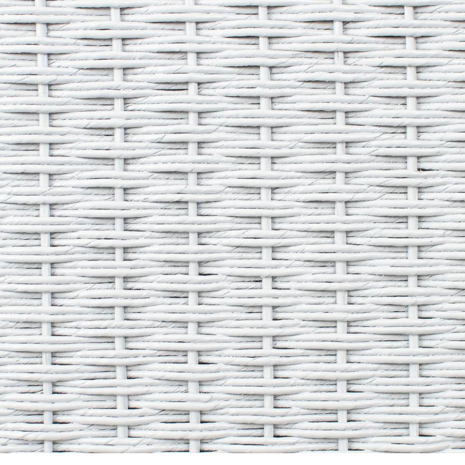 Lloyd Flanders Weekend Retreat Lounge Chair in White Finish W/ Demo Skyway Fabric - Frame Swatch thumbnail