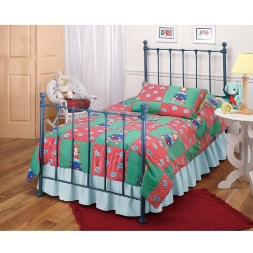 Hillsdale Molly Blue Metal Bed Set With Frame - Twin