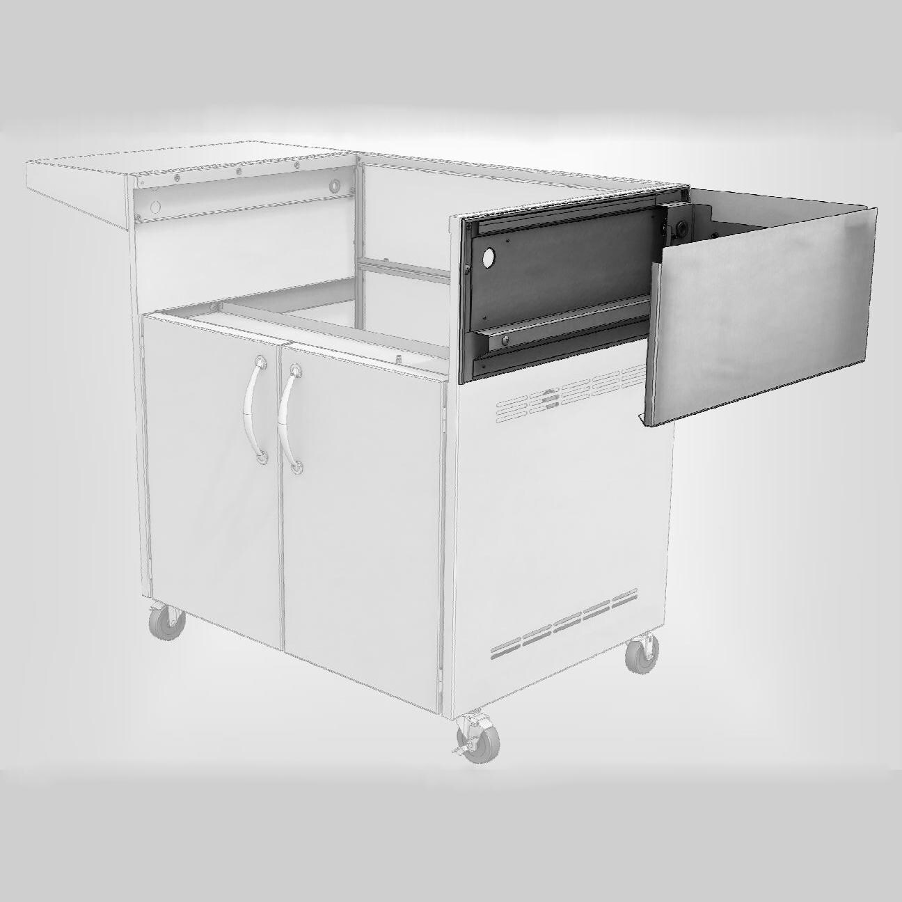 Artisan Grill Cart Shelf Mount For Double Side Burners - ARTPC-SB2M
