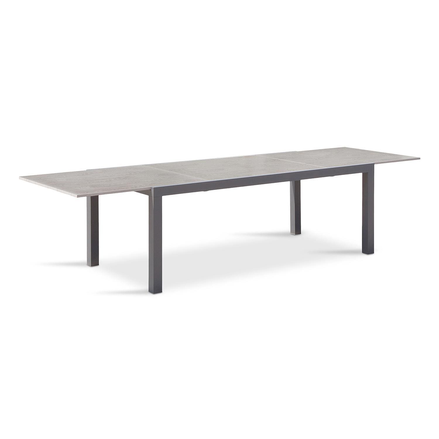 Calm Bay 13 Pc Extendable Dining Set in Slate/Cast Silver by Lakeview - Table Extended - White Background thumbnail