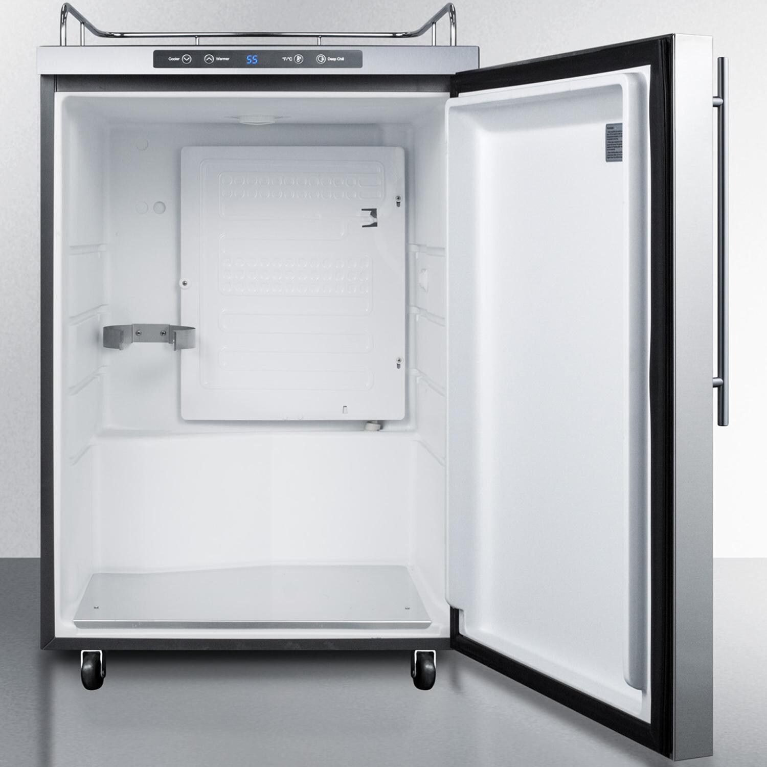 Summit Commercial SBC635MOS7NKHV 24-Inch 5.6 Cu. Ft. Outdoor Rated DIY Tap Beer Dispenser / Kegerator - Professional Handle - Interior thumbnail