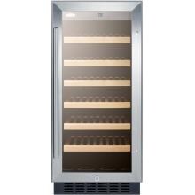 Summit 15-Inch 33 Bottle Wine Cooler - Stainless Steel / Black Cabinet - SWC1535B image