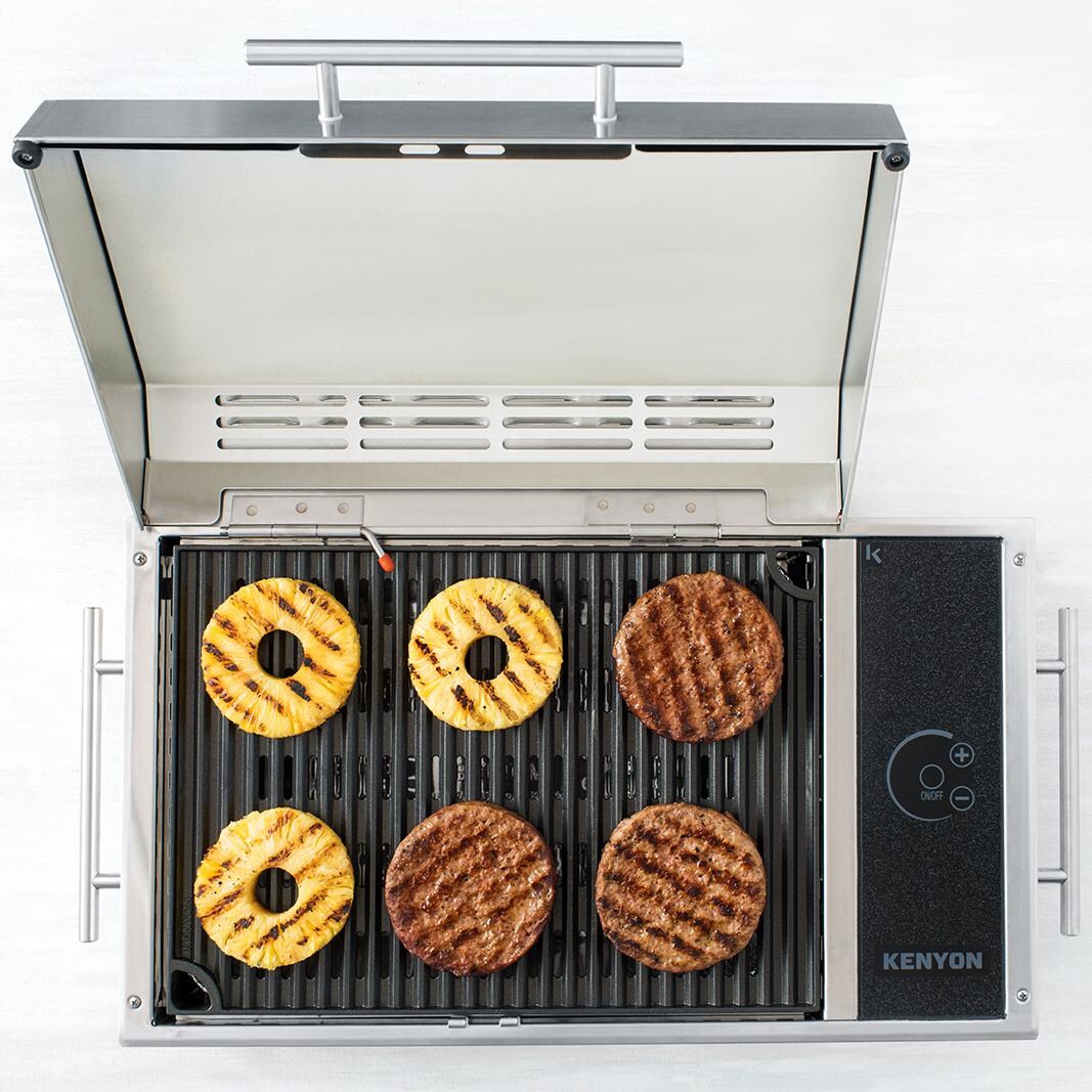Kenyon B70090 120V All Seasons Frontier Portable 1300 Watt Electric Grill - Burgers & Pineapple thumbnail
