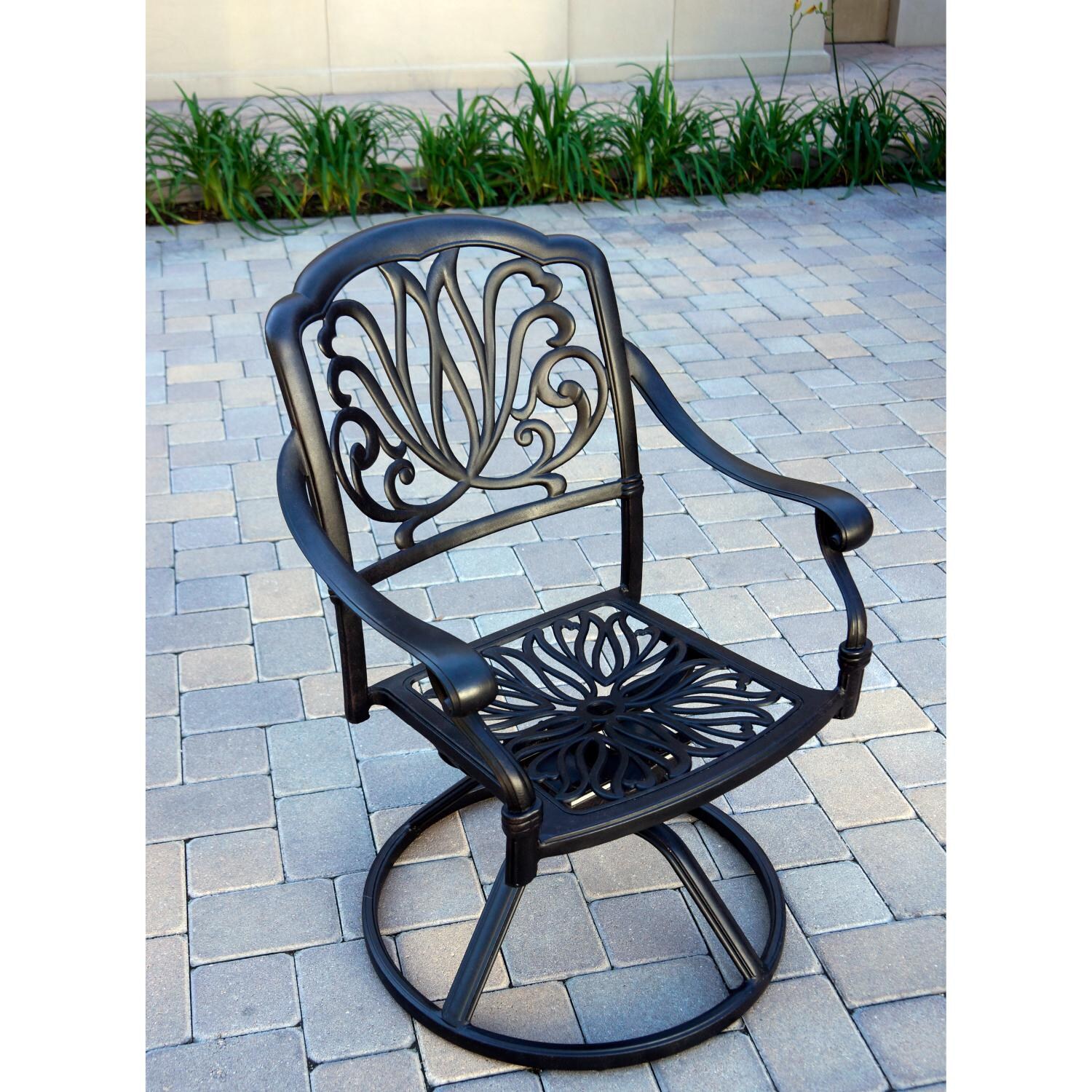 Darlee DL707-9PC-707XL Elisabeth Cast Aluminum Patio Swivel Rocker Dining Chair - Frame thumbnail