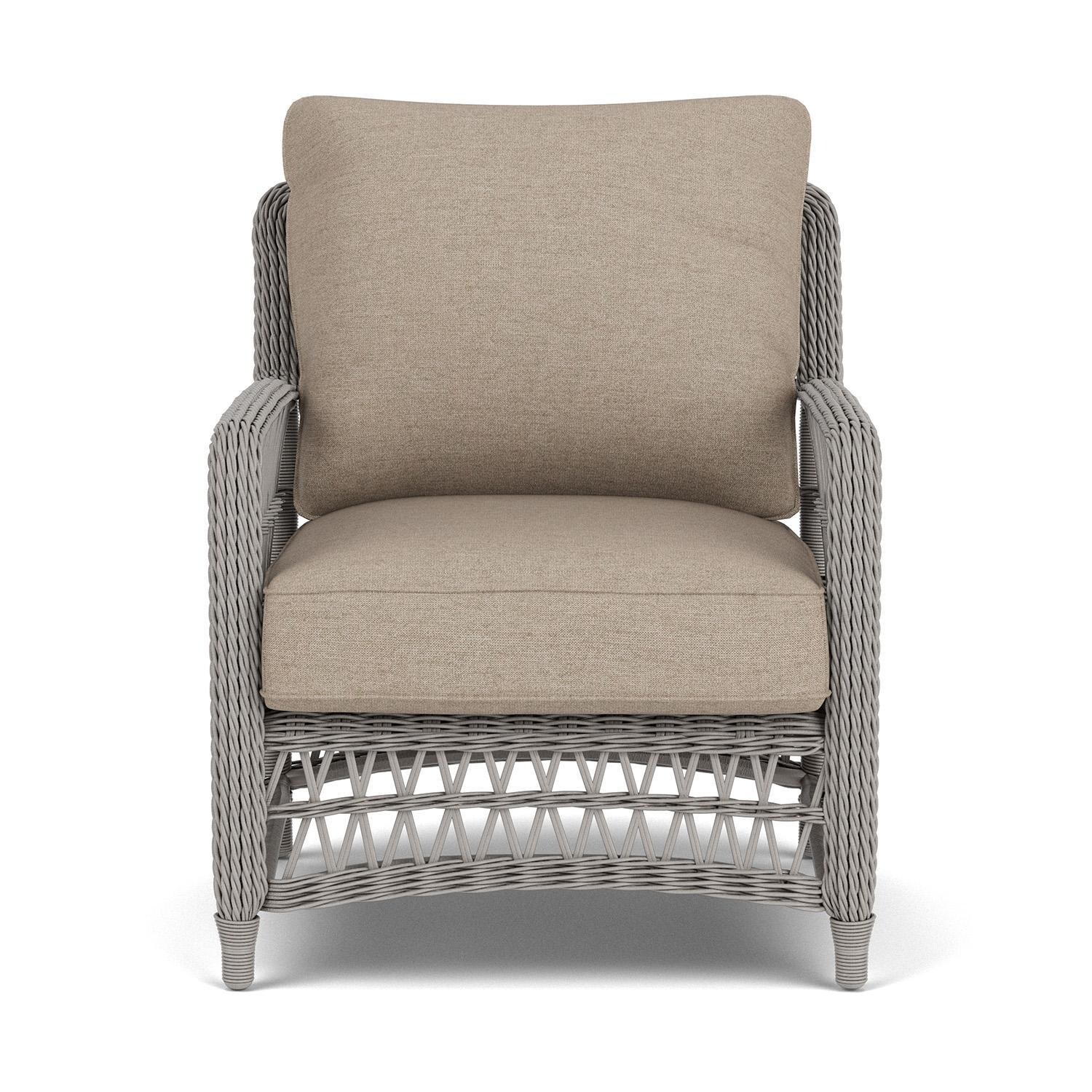 Lloyd Flanders Mackinac Lounge Chair in Putty Finish with Demo Oatmeal Fabric thumbnail