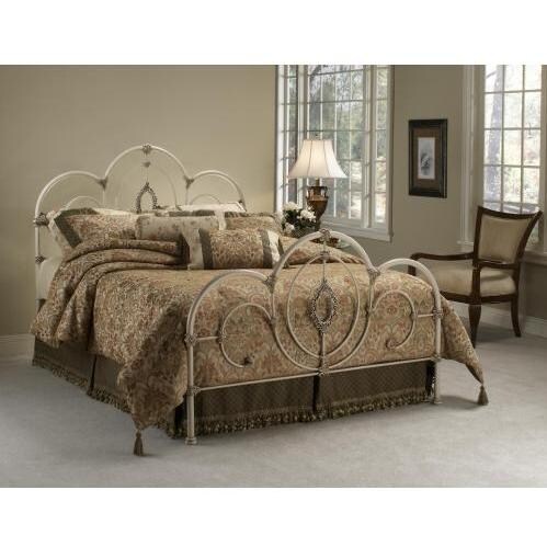 Hillsdale Victoria Antique White Metal Bed Set With Frame - Full - 1310BFR