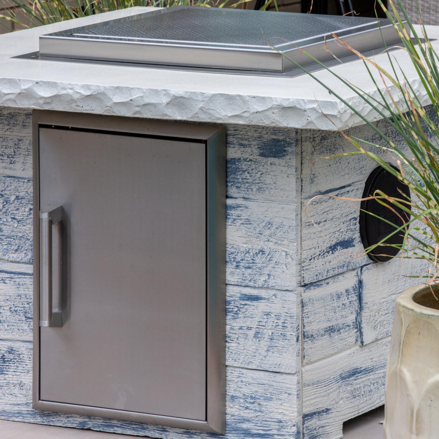 Blazing Beats Dancing Flame Fire Table with Cape Cod Finish - Close Up thumbnail