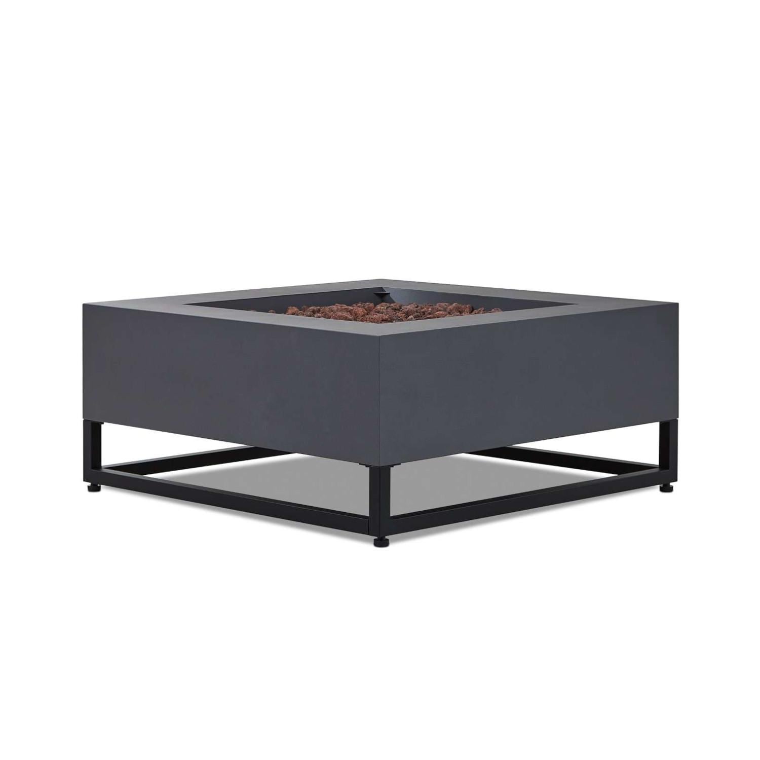 Lakeview SCC966LPWSLT Craft Bay 36-Inch Square Propane Fire Table w/ NG Conversion Kit - Weathered Slate - Corner View thumbnail