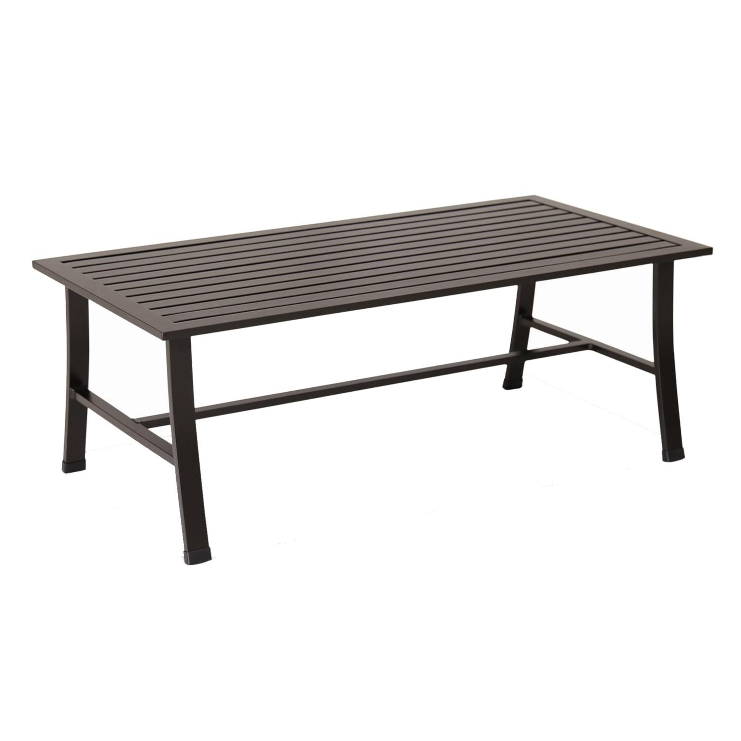 La Jolla 43 X 22 Inch Rectangular Aluminum Coffee Table in Espresso by Sunset West