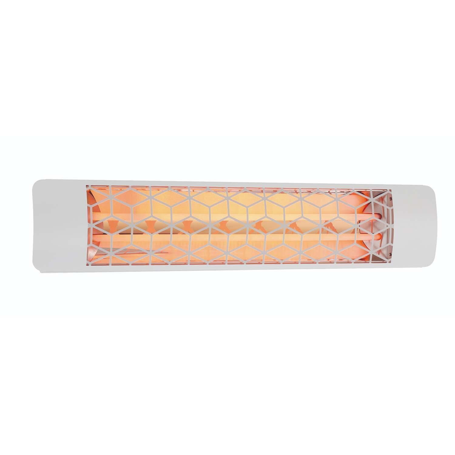 Eurofase Stella Series 39-Inch 4000 Watt Dual Element 208V Electric Infrared Patio Heater - White - EF40208W6