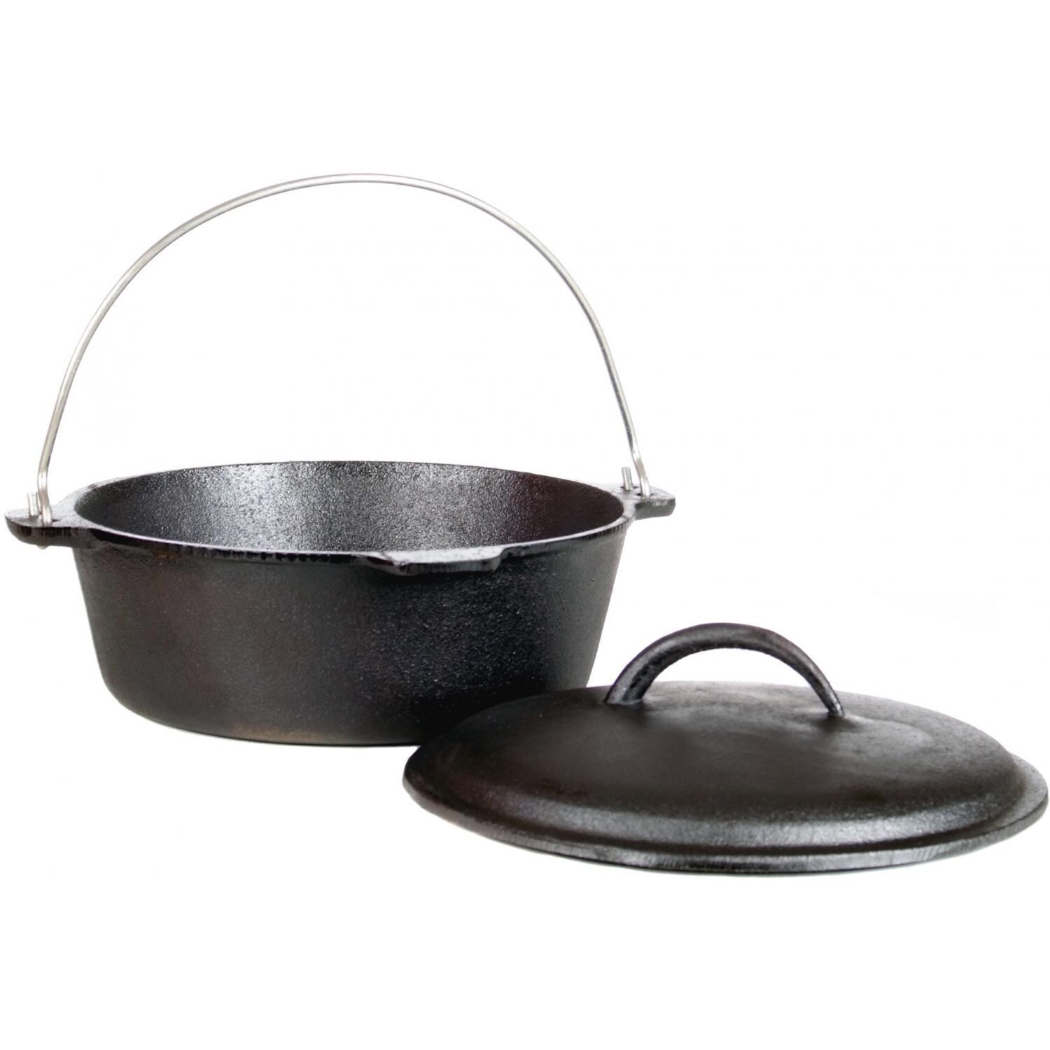 Cajun Cookware 2-Quart Seasoned Cast Iron Dutch Oven - Side View thumbnail