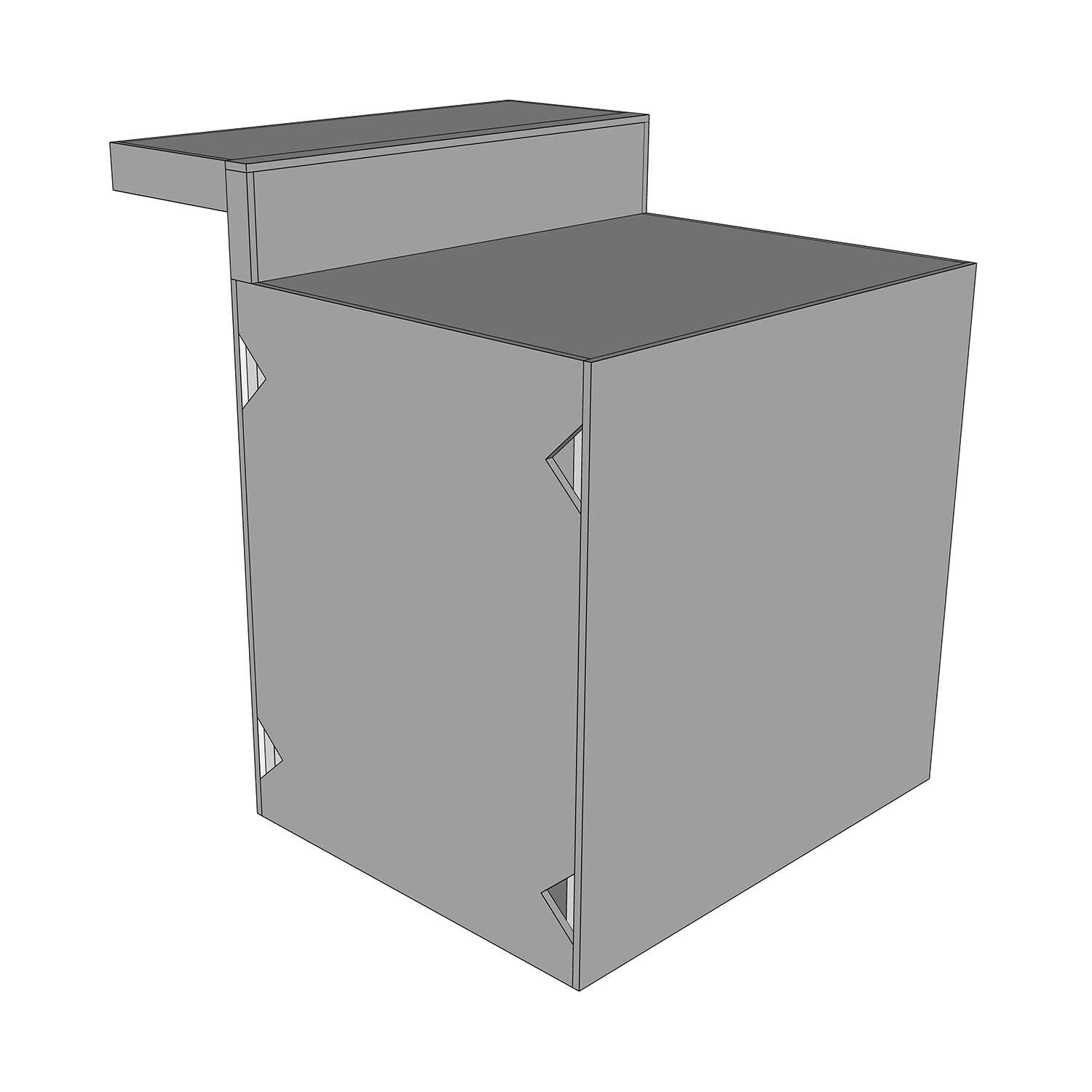 Universal 36-Inch Ready To Finish BBQ Island Appliance And Storage Cabinet W/Bar - White Baackground thumbnail