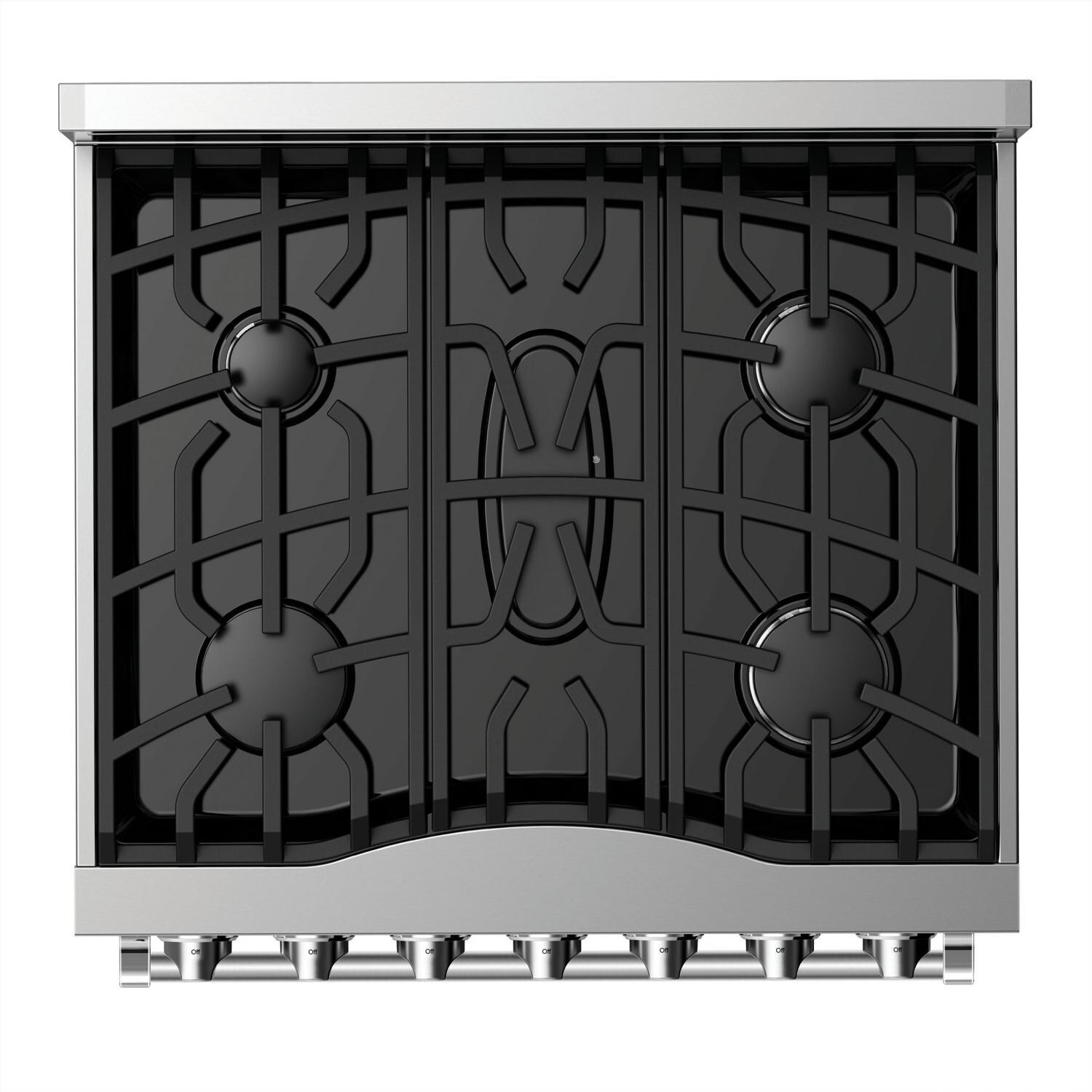 Viking 3 Series 30-Inch 5-Burner Natural Gas Range - Continuous Cast Iron Cooking Grate thumbnail