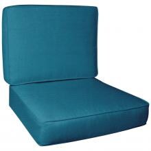 Sunbrella Spectrum Peacock Large Outdoor Replacement Club Chair Cushion Set W/ Piping By BBQGuys image