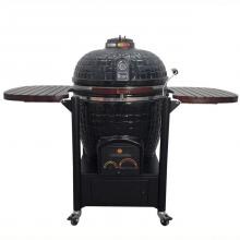 Icon Grills 900 Series 800 Sq. Inch Kamado Grill W/ Cabinet Cart - Black - CG901BLACK