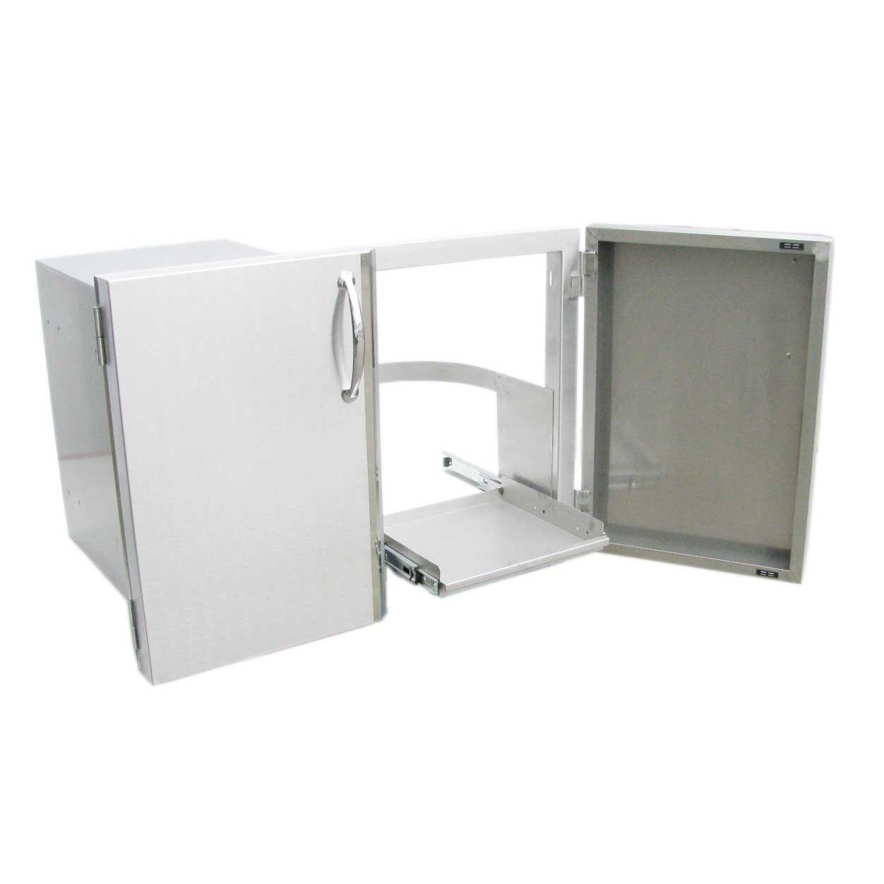 Sunstone Premium 32-Inch Double Access Door With Drawer & Propane Tank Storage - Pull-Out Propane Tank Tray thumbnail