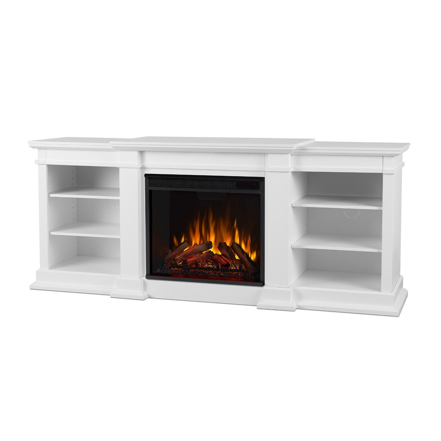 Real Flame - G1200E-W - Fresno 71-Inch Electric Fireplace Entertainment Center - White - Front thumbnail