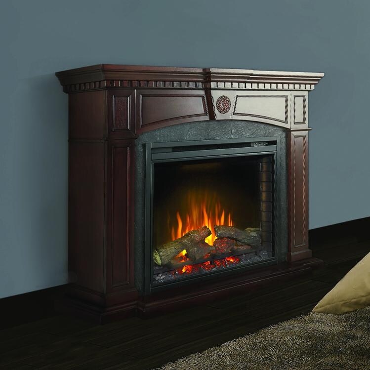 Napoleon Harlow 55Inch Electric Fireplace Mantel Package with 33Inch Ascent Firebox Mahogany