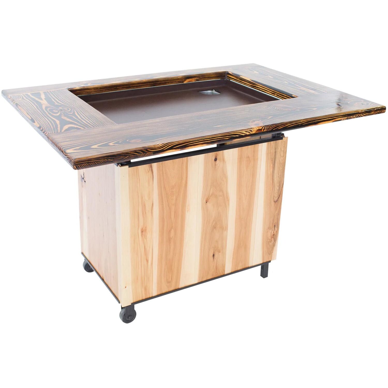 Backyard Hibachi BY-BHPOGH Flattop Propane Gas Grill - Hickory - Angled View thumbnail