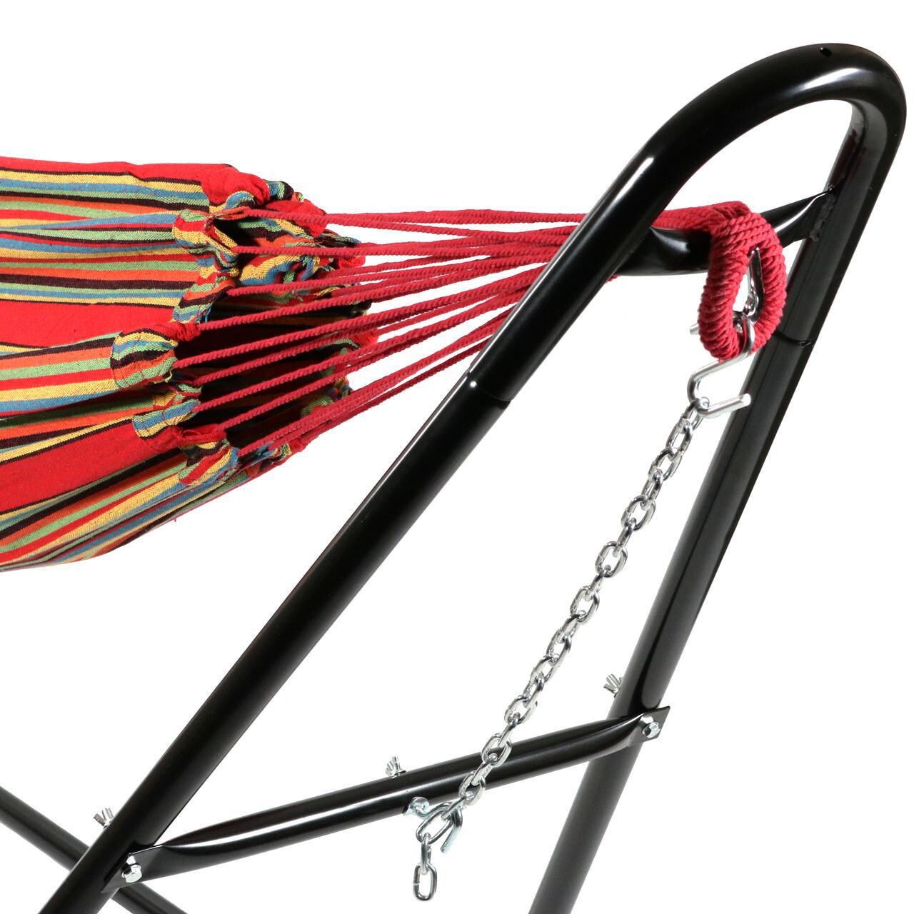 Ultimate Patio Brazilian Double Hammock w/ Universal Multi-Use Stand - Sunset - Hammock Connection Detail thumbnail