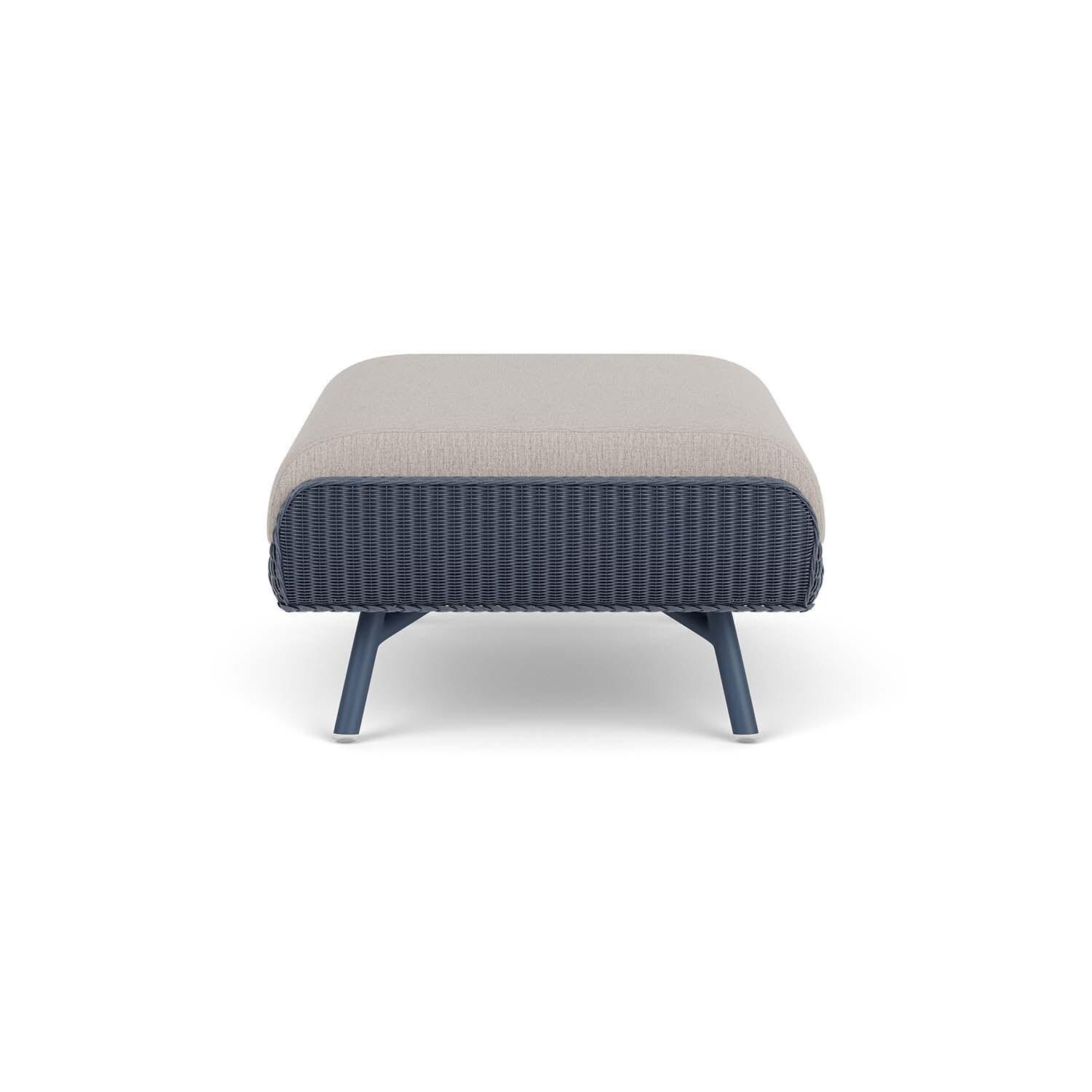 Lloyd Flanders Essence Ottoman W/Remy Cloud Fabric - Denim Blue Finish - Side thumbnail