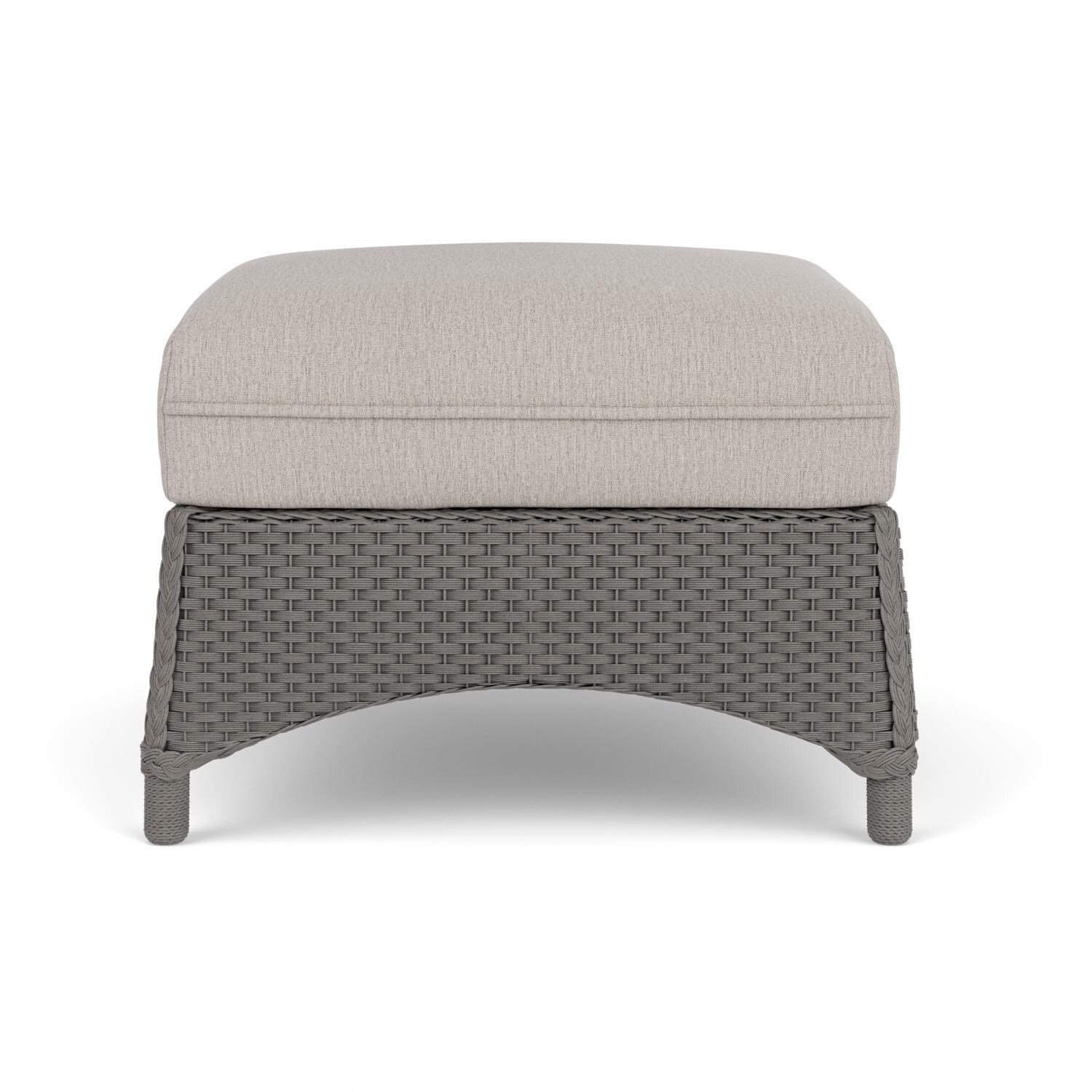 Mandalay Lloyd Loom Ottoman in Pewter/Remy Cloud by Lloyd Flanders