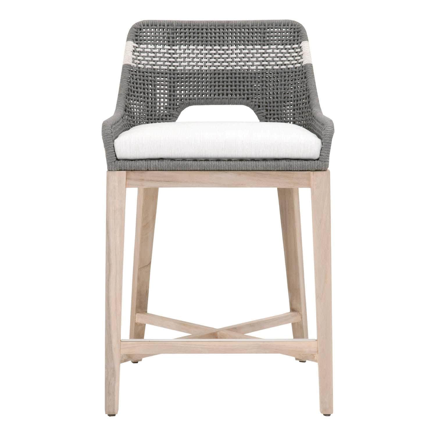 Lakeview Outdoor Designs Cocoa Way Woven Rope Counter Stool in Dove By Lakeview - LV-1026850WH