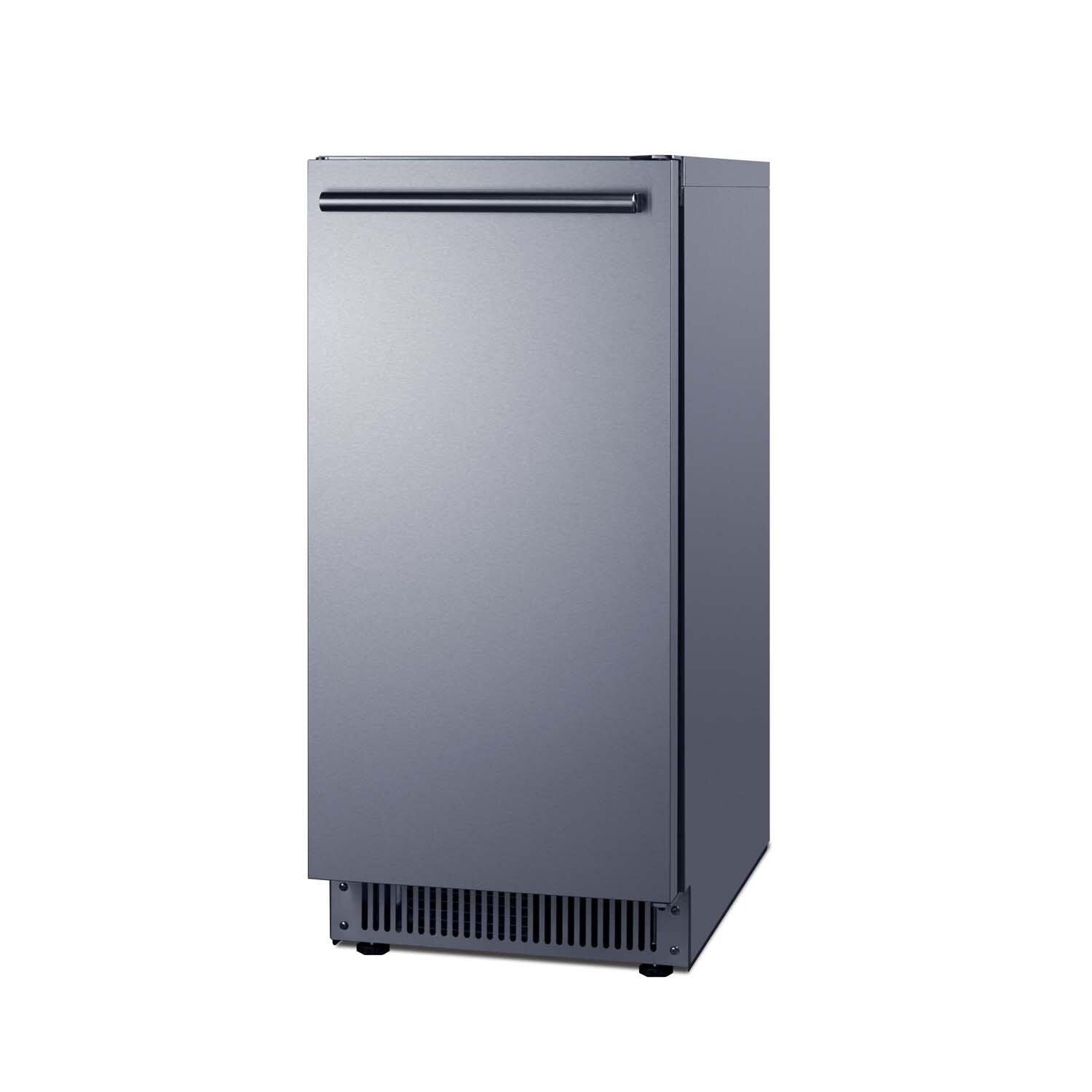 Summit BIM63OSADA 68 Lb. Right Hinge Outdoor ADA Compliant Clear Icemaker - Angled View - White Background thumbnail