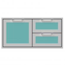 Hestan 42-Inch Double Drawer And Single Storage Door Combo - Bora Bora - AGSDR42-TQ image