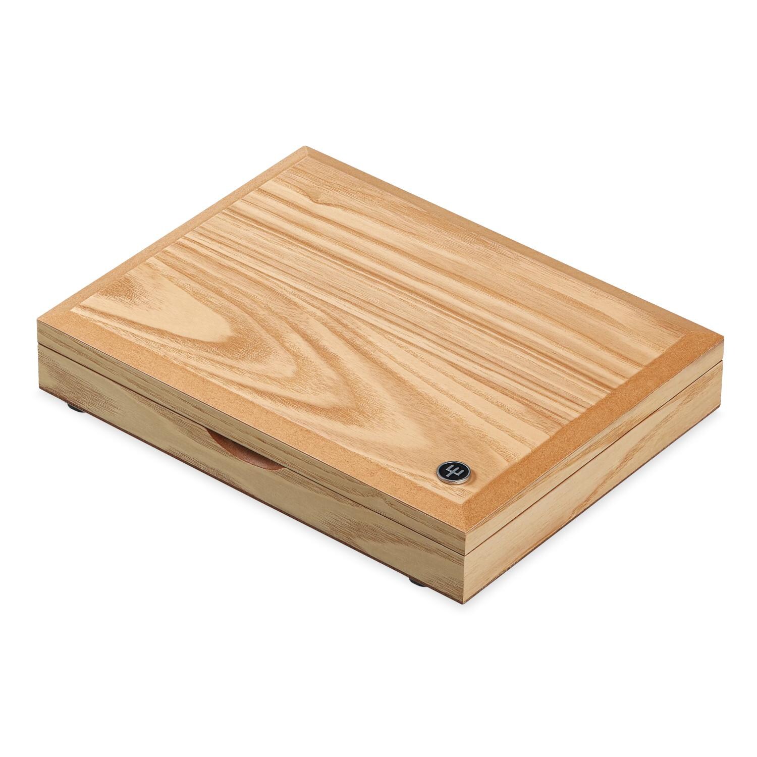 Wusthof 1069510803 8-Piece Stainless Steak Knife Set In Olivewood Chest - Chest Closed thumbnail