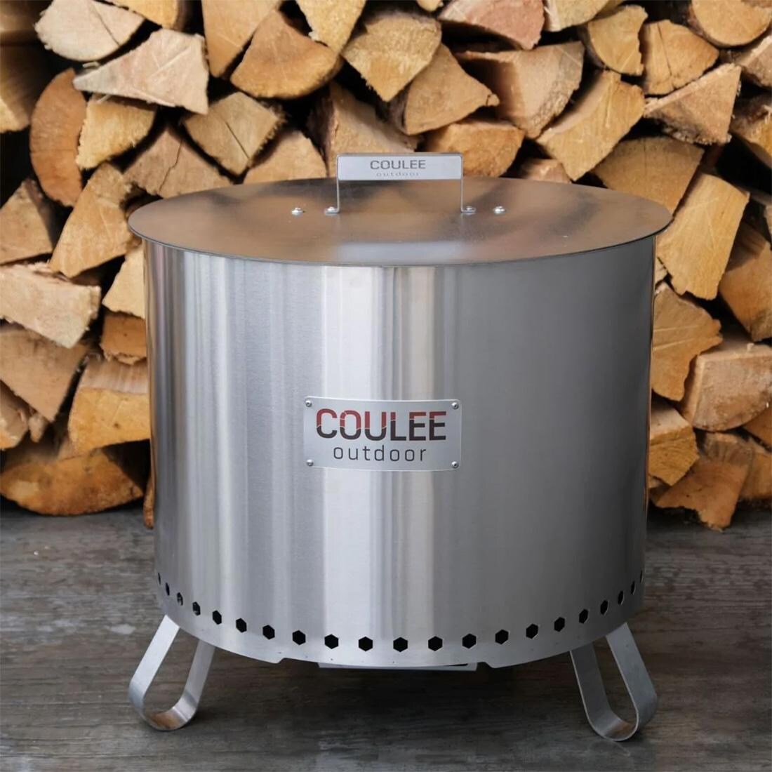 Coulee SSL-0018 Colorado Stainless Steel Fire Pit Lid - Shown On The Coulee Colorado (Colorado Fire Pit Not Included) thumbnail