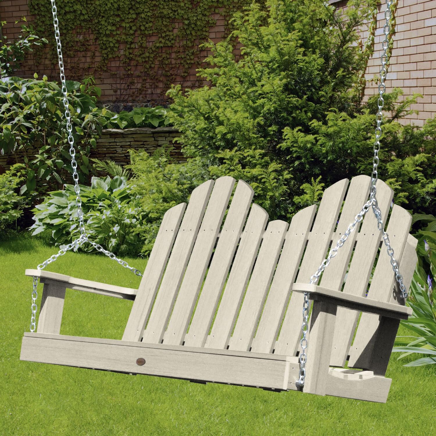 Lakeview Paradise Key 4-Foot Porch Swing - Whitewash