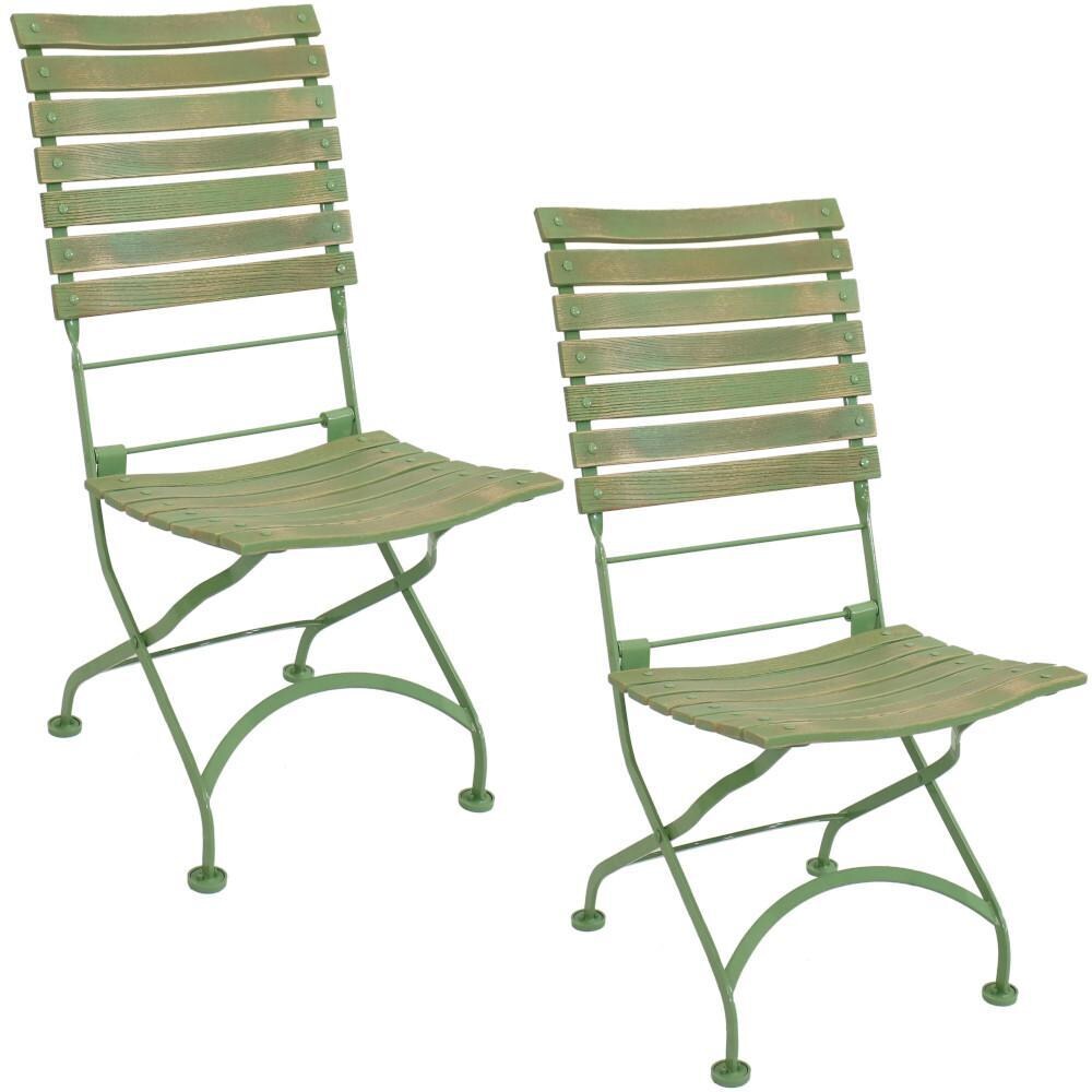 Ultimate Patio Folding Chestnut Wooden Folding Chair - Full Set thumbnail