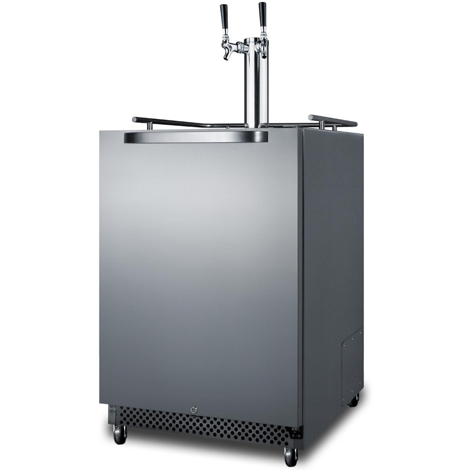 Summit Commercial 24Inch 6.04 Cu. Ft. Outdoor Rated Double Tap Wine