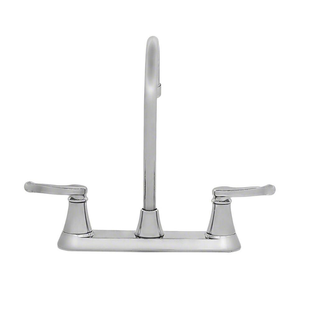 SIR Faucets Double Handle Kitchen Faucet - Chrome - Rear View thumbnail