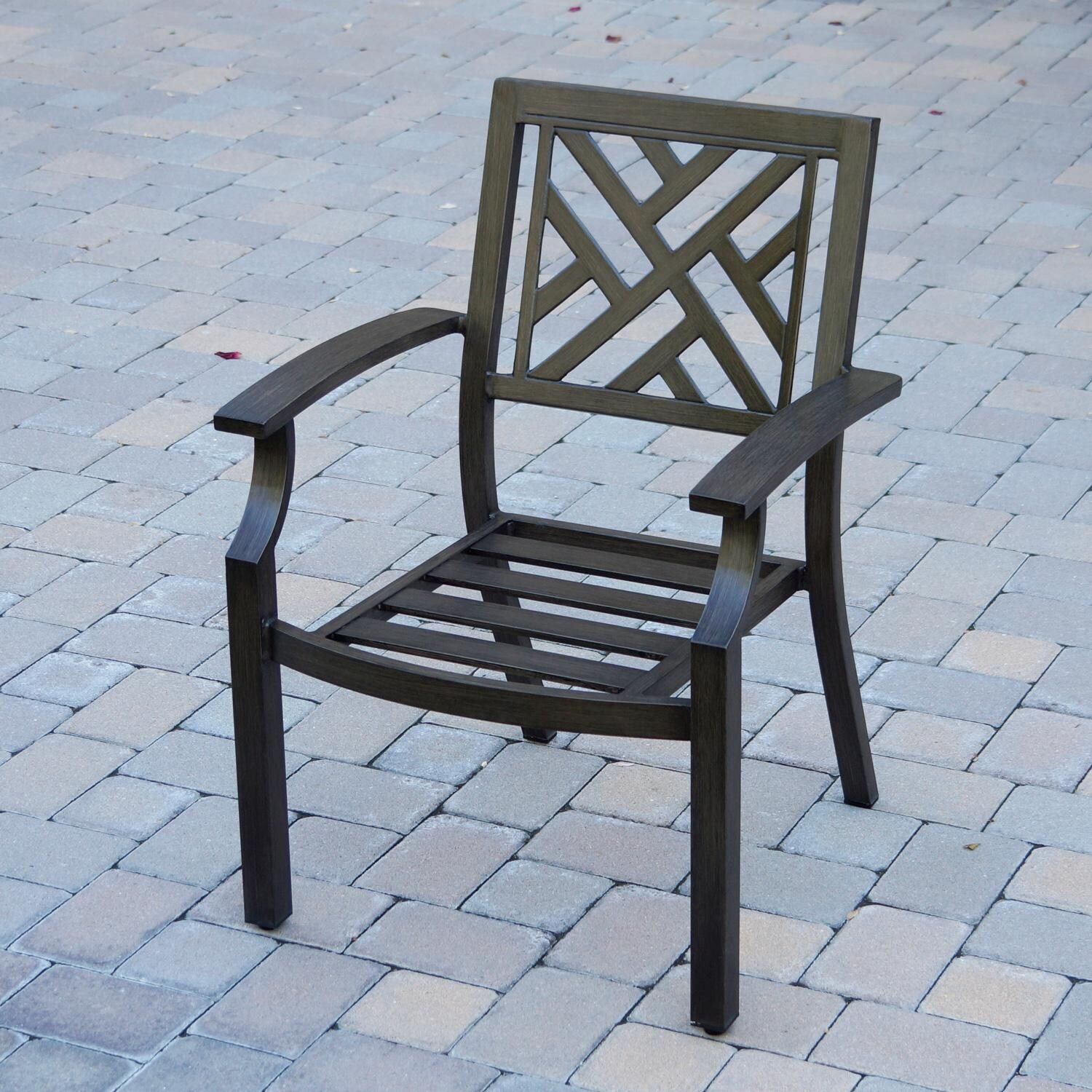 Darlee Brooklyn 7 Piece Patio Dining Set W/ 67 X 39-Inch Rectangular Dining Table & Sesame Cushions - Chair W/ Cushion