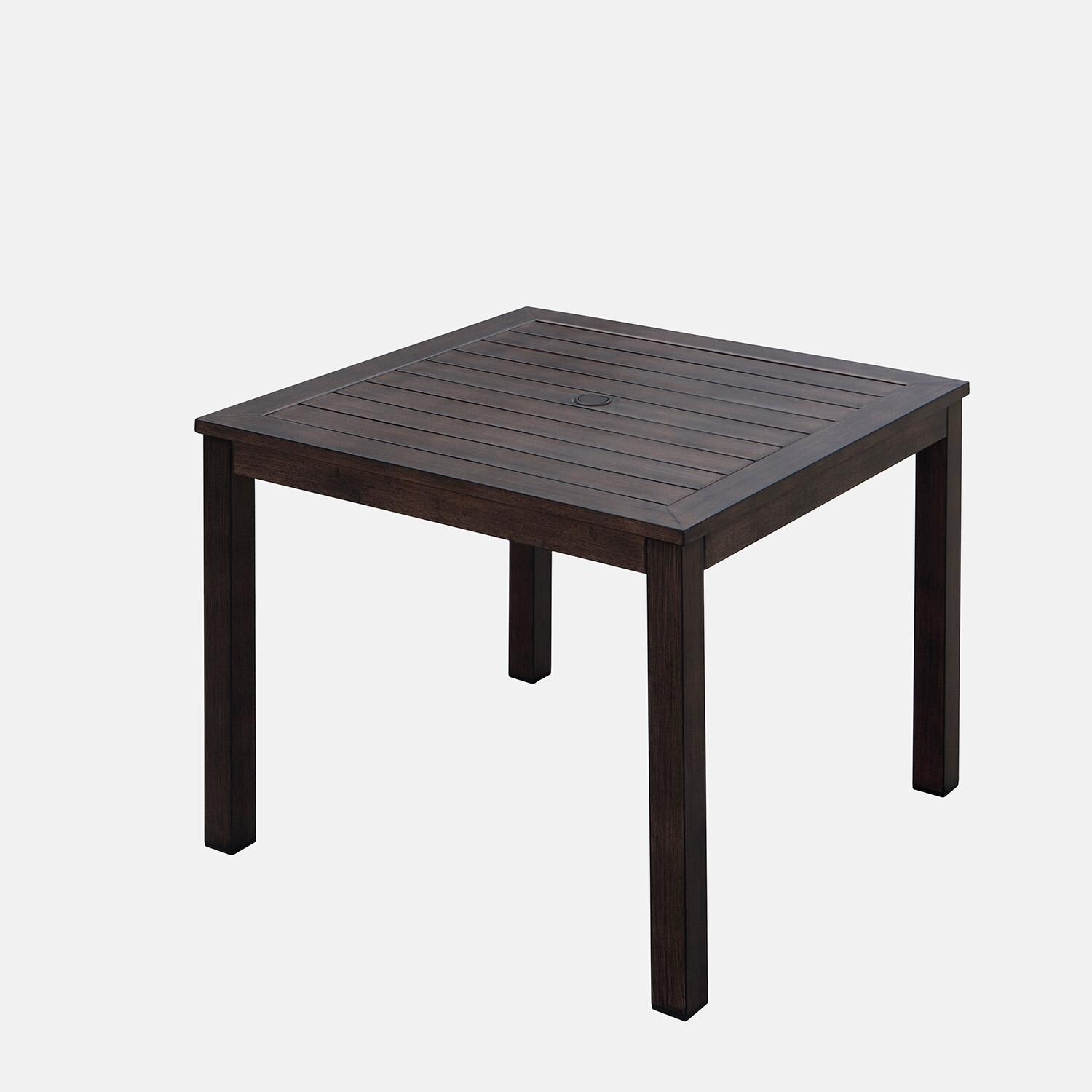 Atlantis 5 Pc Aluminum Dining Set w/ Spa Cushions in Walnut By Darlee - Table - White Background thumbnail