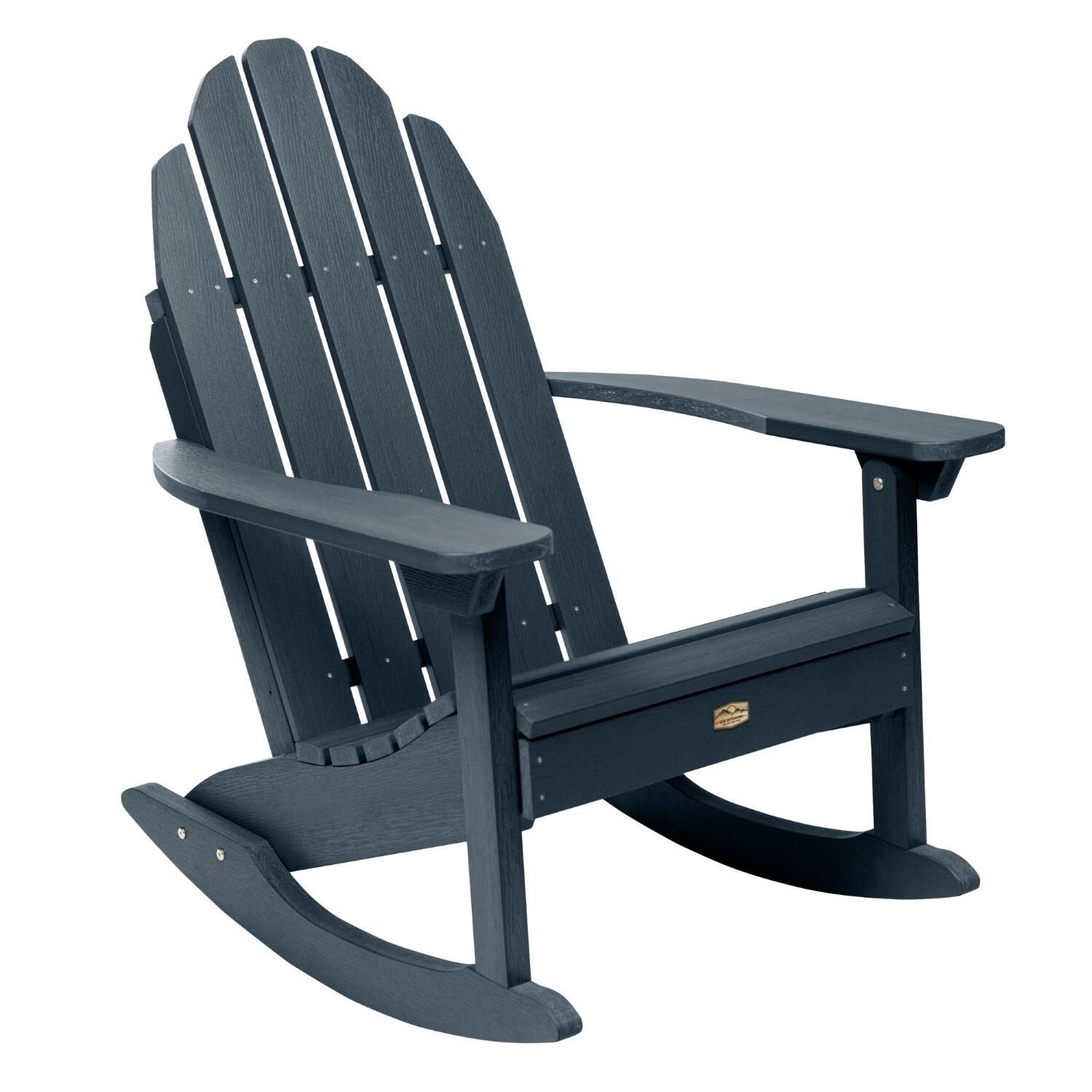 Lakeview The Charmville Adirondack Rocking Chair - Federal Blue - On White thumbnail