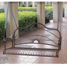 International Caravan Sun Ray Porch Swing - Bronze