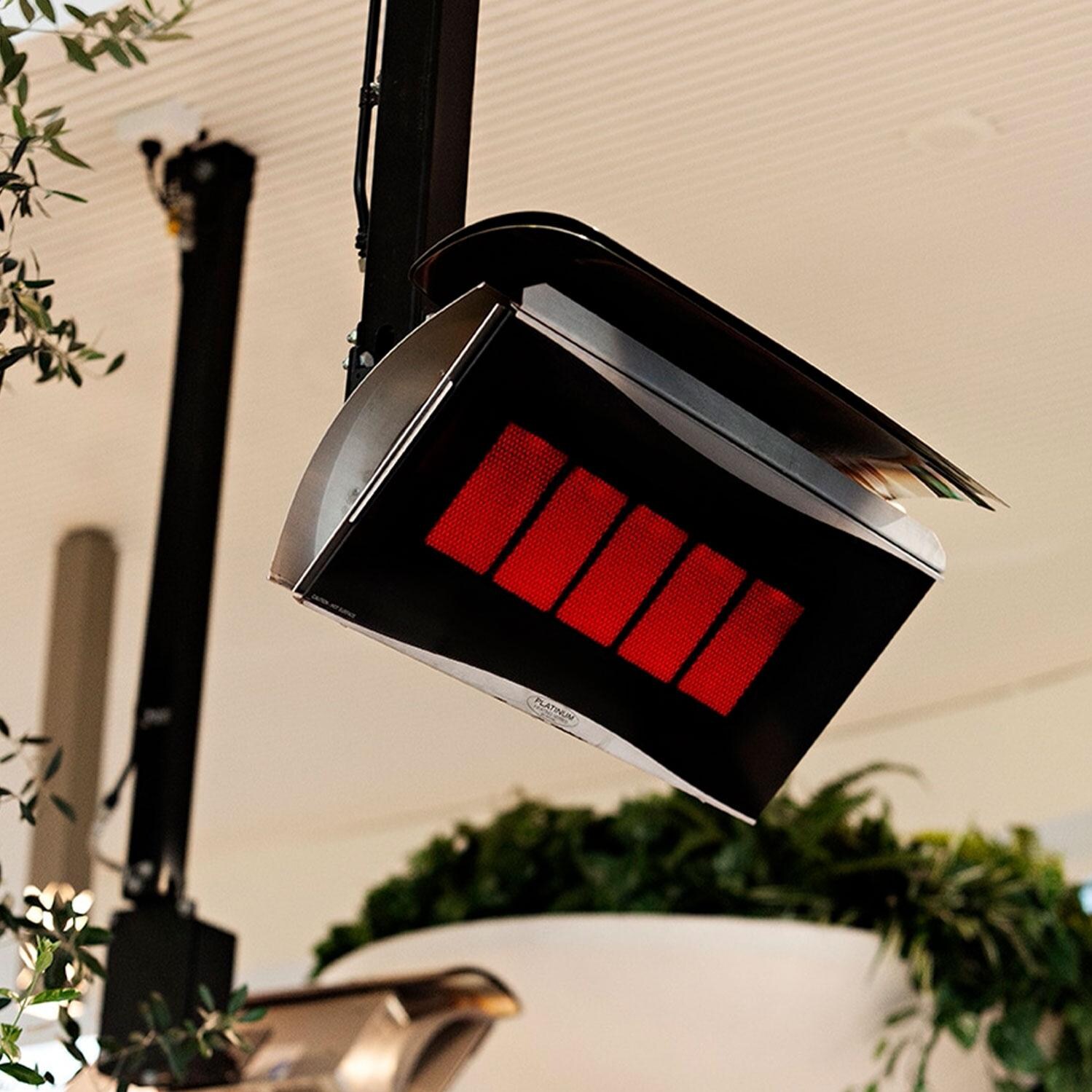 Bromic Heating BH3030004 13 5/8-Inch Ceiling Mount Pole For Bromic Patio Heaters - Installed Commercial Detail - Lifestyle thumbnail